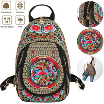 Vintage Handmade Embroidered Backpack Shoulder/Crossbody Bag for Travel Sports - £21.22 GBP
