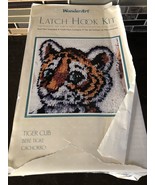 Latch Hook Kit Tiger Cub Wonder Art Caron NIB 12&quot; x 12&quot; P460 - £13.23 GBP