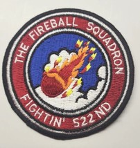 Vintage US Air Force Fightin&#39; 522nd The Fireball Squadron Patch 4&quot; PB190 - $14.99