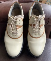 ECCO Women’s GORE-TEX Beige Leather Oxford Spike GOLF Shoe Size EU 39 / ... - £130.87 GBP