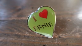 VINTAGE I LOVE ERNIE HEART LAPEL PIN 2.7cm - $19.79