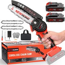 Mini Cordless Chainsaw Kit, Upgraded 6&quot; One-Hand Handheld Electric  - $42.99