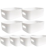 Eight-Piece Set Of Plastic Storage Bins And Baskets, Comprising, And Cup... - $32.94