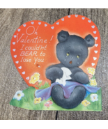 Vintage Valentine Crying Black Bear Couldn&#39;t Bear To Lose You AC Company - $8.35 CAD