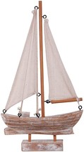 Wood Boat Nautical Themed Home Decorating Toy Figure Decorative Ornament - $274.20 MXN