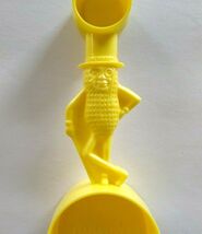 Peanut Yellow Measuring Spoon Scoop 1950's Planters Peanuts Kitchenware - $14.84