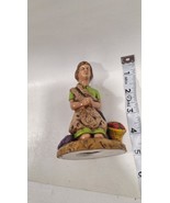 Holland Mold Nativity Vintage Shepherd Boy W Fruit Figurine Kneeling Rep... - $26.98 CAD