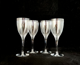 Orrefors Sweden LISBET Crystal 7 1/2&quot; Claret Wine Glasses (4) - £58.17 GBP
