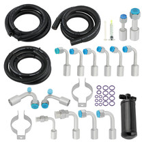 134a Air Conditioning A/C AC Hose Kit W/ Fittings Drier Universal - $96.03