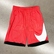NWT Nike DH6763-657 Men&#39;s Dri-Fit Basketball Shorts Loose Fit Red Black ... - $29.95