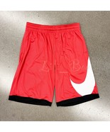 NWT Nike DH6763-657 Men&#39;s Dri-Fit Basketball Shorts Loose Fit Red Black ... - £23.66 GBP