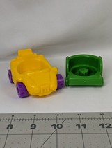 Fisher Price Little People Yellow Car Green Wheelchair Lot - $8.96