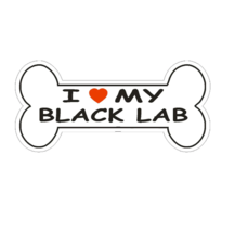 3&quot; love my black lab dog bone bumper sticker decal usa made - £21.57 GBP