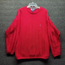 Chaps Ralph Lauren Sweater Men&#39;s Sz M Red Long Sleeve Crew Neck Hand Framed - £15.45 GBP