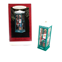 1993 Hallmark ornaments Telephone Booth Room for One More - $8.57