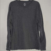 Men’s Gray Long Sleeve Tee Soft Casual Fabric - $8.82