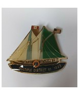 Vintage 1995 Lions Club Multiple District 41 Sailboat Lapel Hat Pin - $8.83 CAD