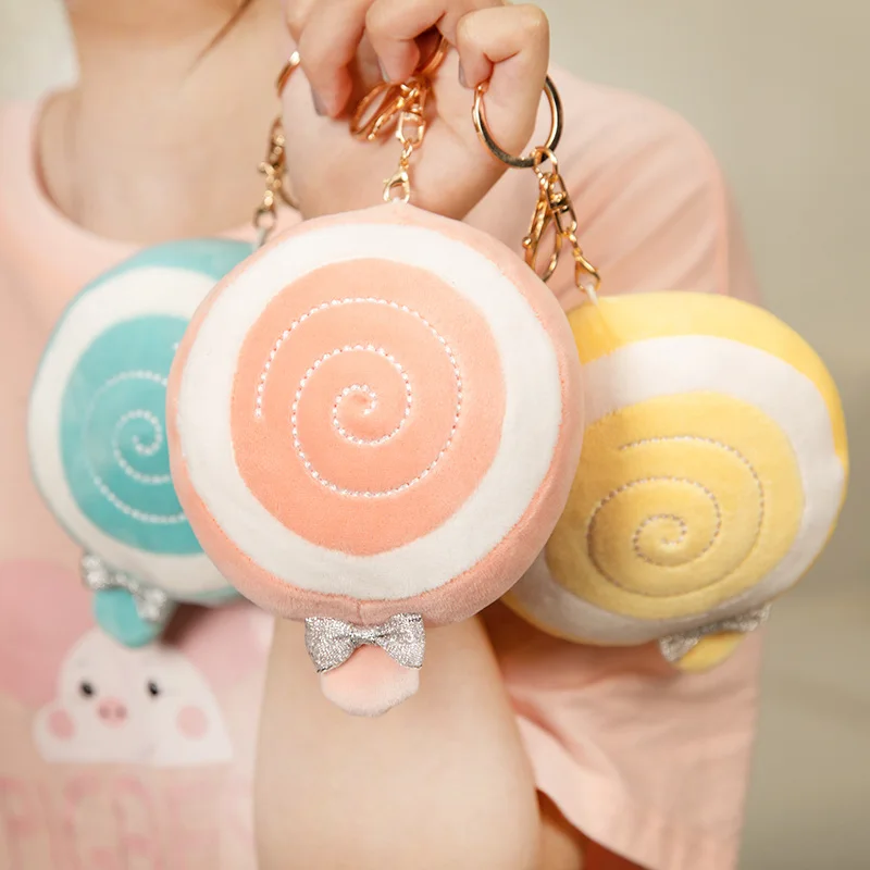 14cm Fresh Color Lollipop Plush Pendant  Soft Stuffed Cartoon Creative Candy Key - £8.26 GBP