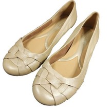 Naturalizer N5 Comfort Ballet Shoes Flats Sz 9.5 M Maude Lt Tan Leather Slip On - £18.98 GBP