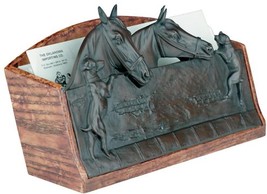 Envelope Holder Letter EQUESTRIAN Lodge Horse and Dog Resin Hand-Painted - $229.00