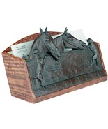 Envelope Holder Letter EQUESTRIAN Lodge Horse and Dog Resin Hand-Painted - £182.82 GBP