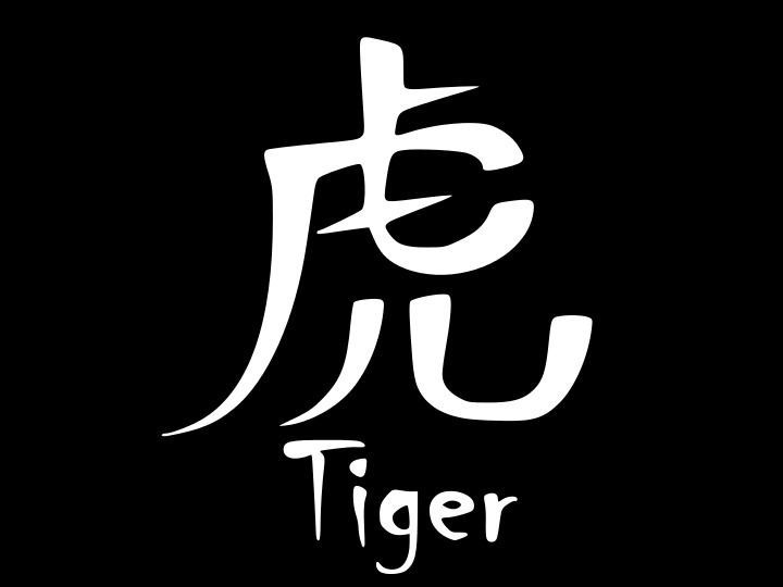 CHINESE ASTROLOGY TIGER Vinyl Decal Car Sticker Wall Truck CHOOSE SIZE COLOR