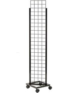 Gridwall Tower Unit with Casters -1&#39;X6&#39;– Black - $110.92