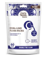 GuruNanda Dual Line Floss Picks Double-Threaded Dyneema for Plaque Remov... - $13.56 CAD