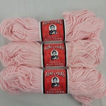 Aunt Lydias Pink Rug Yarn 3 Skein Lot Medium Heavy Rayon Cotton 70 Yards... - $18.95