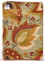 Spiced Leaves Print Cotton Kitchen Towel or Dish Towel Split P - £9.74 GBP
