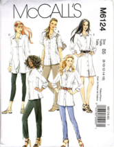 McCall&#39;s M6124 Misses 8 to 16 Princess Seam Tops and Tunics Uncut Sewing Pattern - $13.96