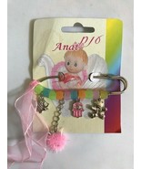 BABY PIN CHAMSAH PINK - includes Teddy Bear, Hamsah &amp; Pacifier ch - 3.5 ... - £8.47 GBP