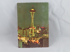 Vintage Postcard - Space Needle at Night Seattle Washington - Dexter Press - £11.76 GBP