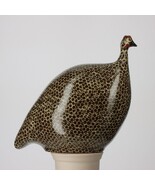 Les Ceramiques de Lussan Small Ceramic Guinea Fowl - Black Spotted Anis ... - €157,71 EUR