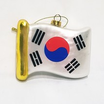 South Korea Flag Bronner&#39;s Christmas Glass Ornament 3.5&quot; - £23.74 GBP