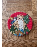 Vintage Santa Claus 4.25&#39;&#39; Drink Coaster, Soft Fabric/Cloth - $55.10 MXN