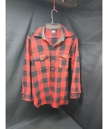 Vintage Woolrich Red Black Buffalo Plaid Wool Hunting Trapping Shirt Jac... - €34,61 EUR
