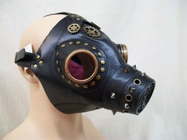 Black Plague Doctor Costume Gas Mask Medieval Apocalyptic Biohazard Radioactive - £23.59 GBP