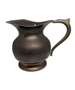 Commodore Small Heavy Wide Mouth Brass India Made 5 1/2&quot; Tall Pitcher - $33.95 CAD
