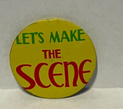 Let&#39;s Make The Scene Made in Japan Tin 1&quot; Pin Back Button Vintage Hippy ... - £5.62 GBP