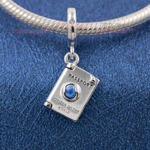 2023 Summer Release 925 Sterling Silver Openable Passport Dangle Charm  - £13.15 GBP