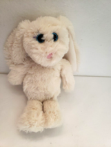 2018 Ty Attic Treasures Pearl Bunny Cream White Plush Stuffed Animal Blue Eyes - £30.18 GBP