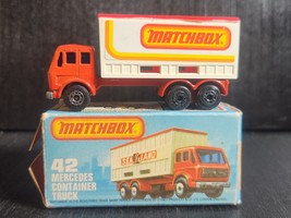 MATCHBOX SUPERFAST No. 42 - MERCEDES CONTAINER TRUCK HTF MATCHBOX LOGO I... - $546.27 MXN