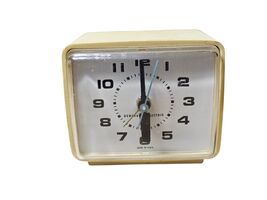 Vintage Small General Electric Corded Alarm Clock Model 7369 Mid Century... - $14.70