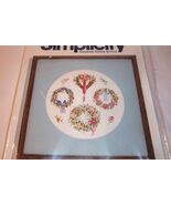 Victorian Wreath 10" Circle Counted Cross Stitch Kit Pinks Greens NEW Si... - €28,23 EUR