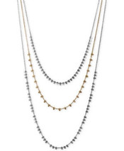 Lucky Brand Two-Tone Layered Strand Necklace - £16.07 GBP