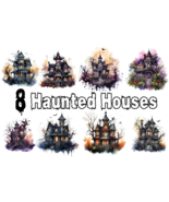 Haunted House Watercolor Sublimation - $7.77