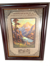 Antique Framed Advertising Art, &#39;Afterglow&#39;, Poland, N.Y. Dated 1929 - £28.87 GBP