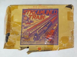 Marx Streamlined Train Set Clockwork Engine 3 Railcars 10 Tracks No Key O Scale  - $148.30