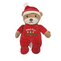 Baby Starters First Christmas Teddy Bear Plush Babys Rattle 2019 Stuffed Toy 8&quot; - £17.49 GBP